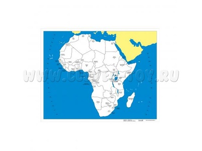 Контурная карта Африки - столицы