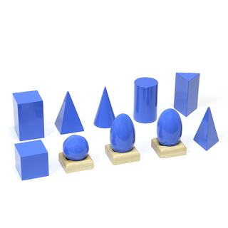 Геометрические тела 10 шт, 3 подставки