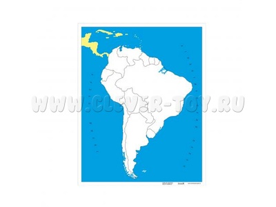 Контурная карта Южной Америки (без названий)