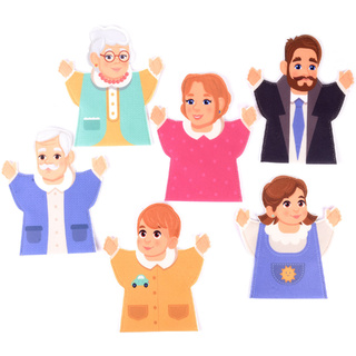 Театр на руку "Семья" фетр (6 детатей)